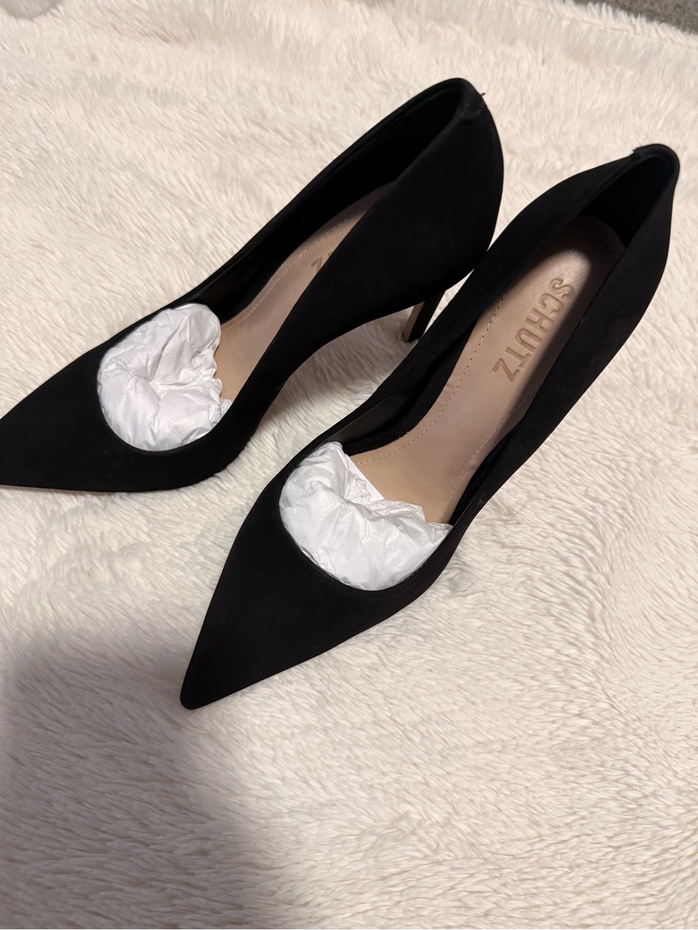 SCHUTZ Black Pointed-Toe Stiletto Pumps